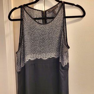 BCBG Chiffon sleeveless tank top LARGE